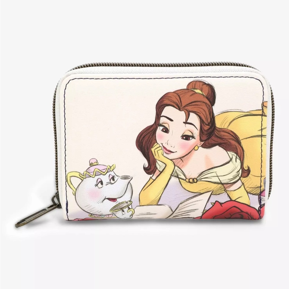 Loungefly Disney Beauty And The Beast Belle & Friends Mini Zipper Wallet